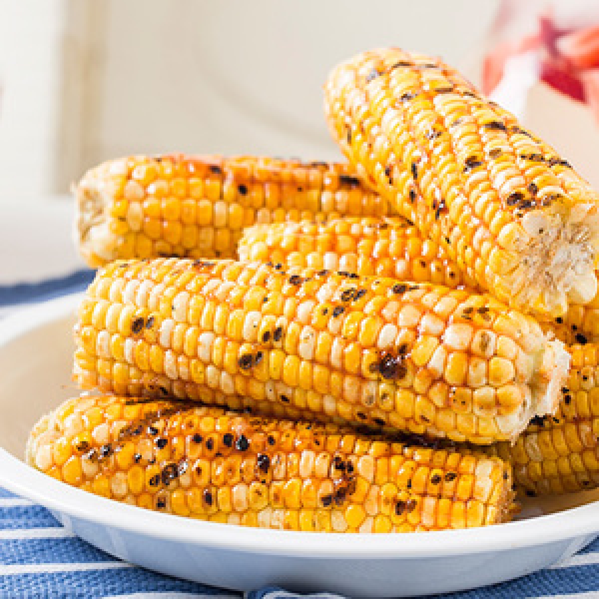 Grilled Corn with Honey-Ginger Barbecue Sauce Recipe