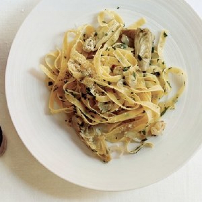 Fettuccine with Artichokes Recipe