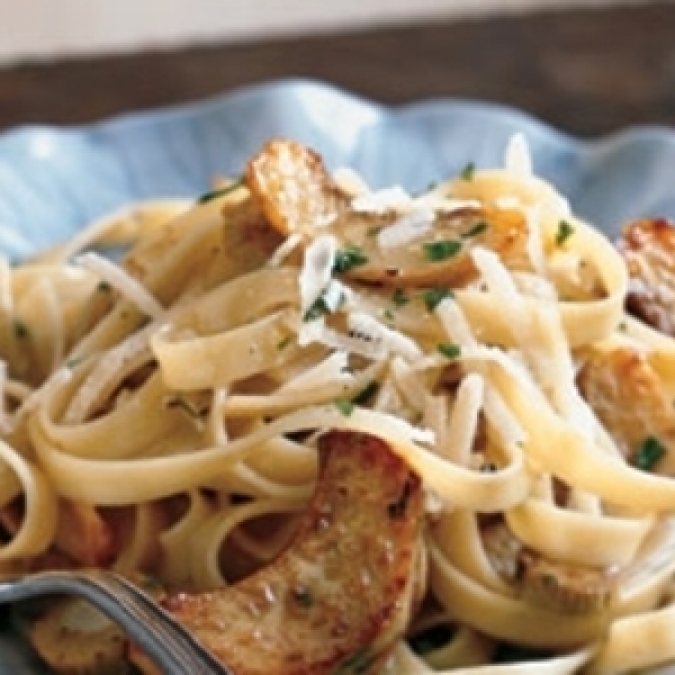 Fettuccine con Carciofi recipes Recipe