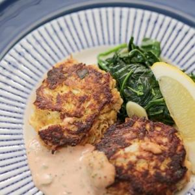 Lump Crab Cakes with Cocktail Remoulade Sauce Recipe