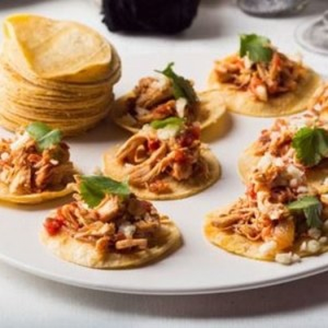 Bite-Size Chipotle Chicken Soft Tacos (tinga de pollo) Recipe